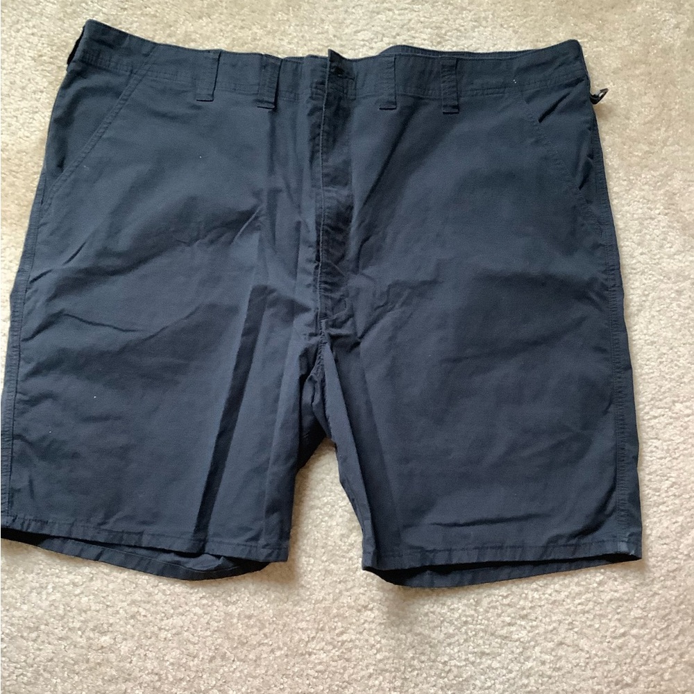 Wrangler Black Flat Front Shorts Casual